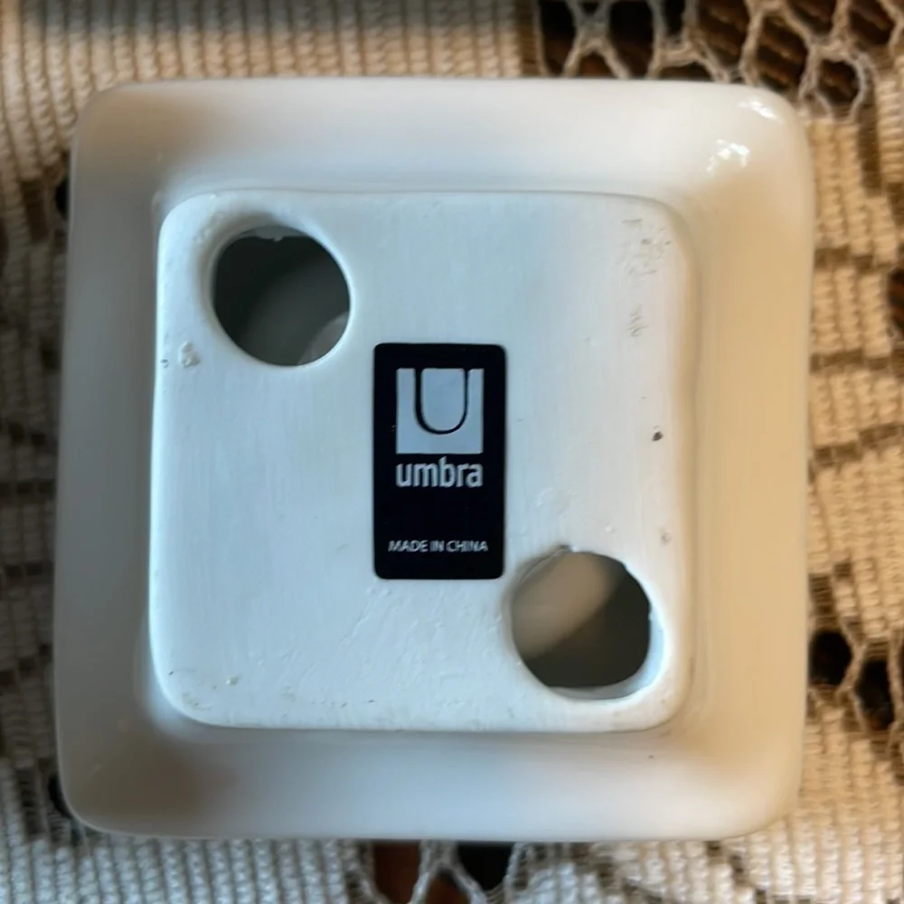 Umbra Ceramic (5) Set White Minimalist Candlestick Holders